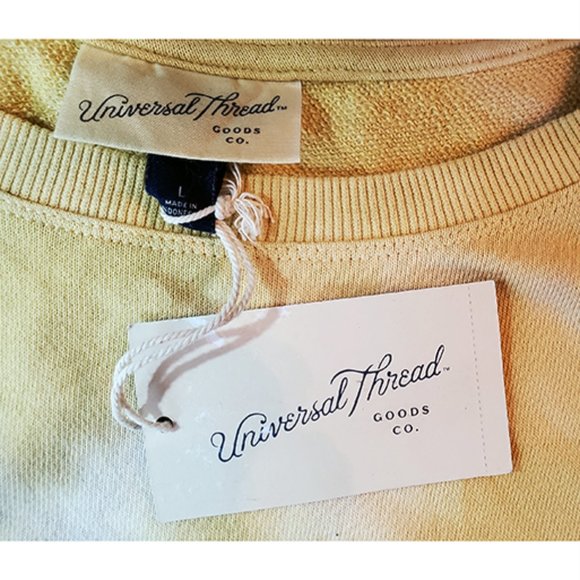 Universal Thread Women's Yellow Mustered Tie Dye Sweatshirt Top Size L N… - Picture 7 of 7